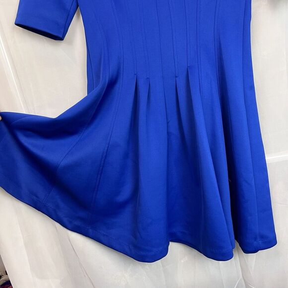 Betsey Johnson scuba zip up skater mini dress sz 4 funky y2k vibrant funky retro - Picture 8 of 10